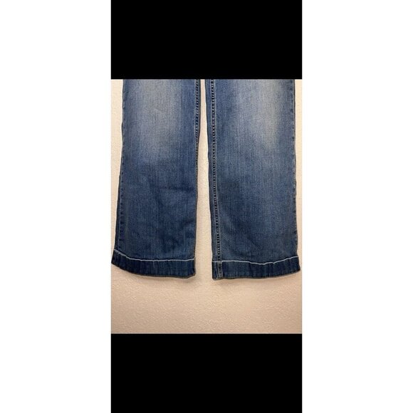 Boden The Windsor Wide Leg Jeans Trousers Size US10 Light Blue Jeans Denim 1A - Picture 3 of 13